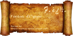 Fontos Ágnes névjegykártya
